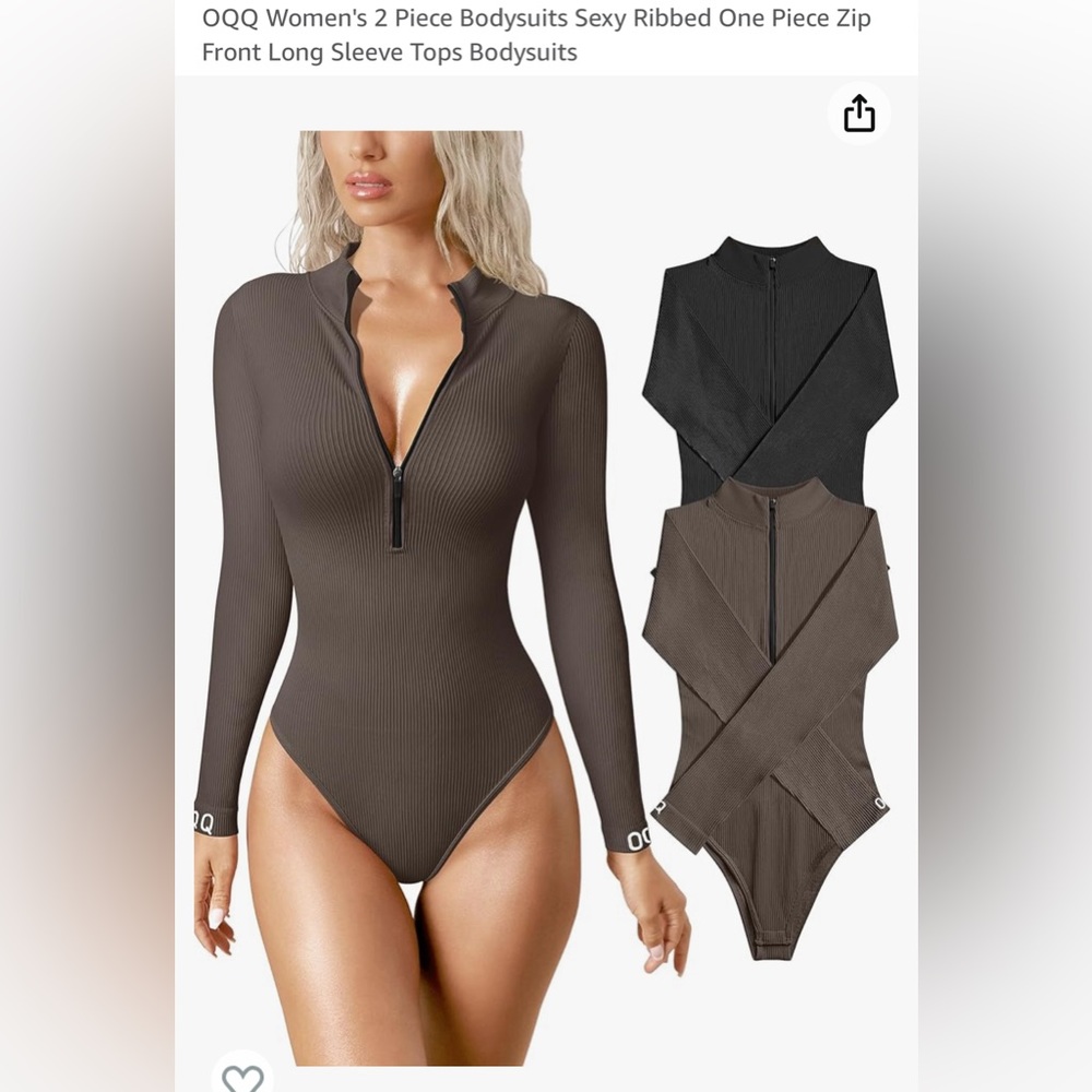 Never worn QQQ viral zip up bodysuits